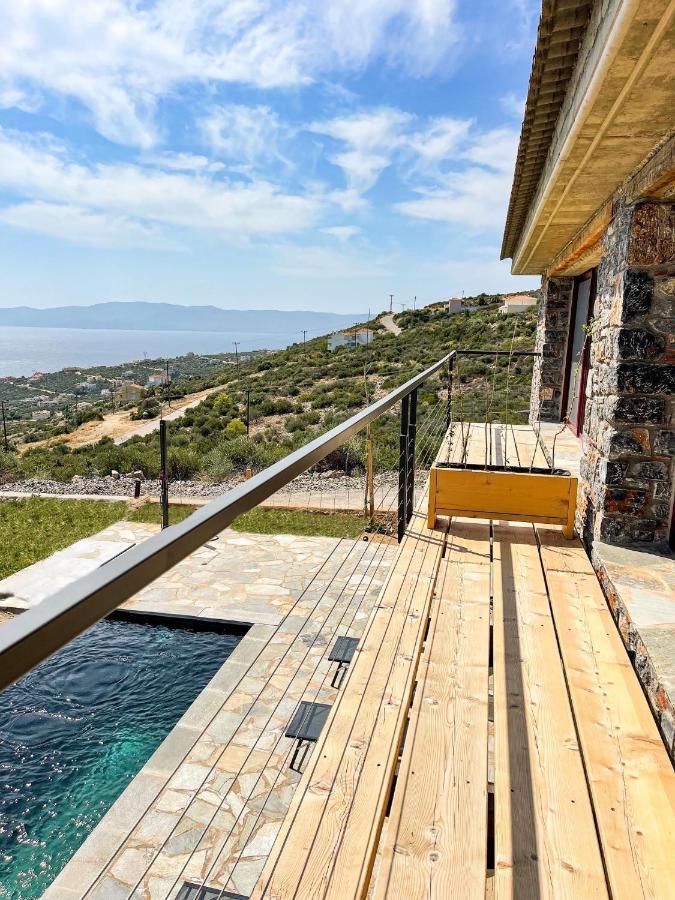 Modern Stone Villas With Swimming Pool Alivéri Kültér fotó